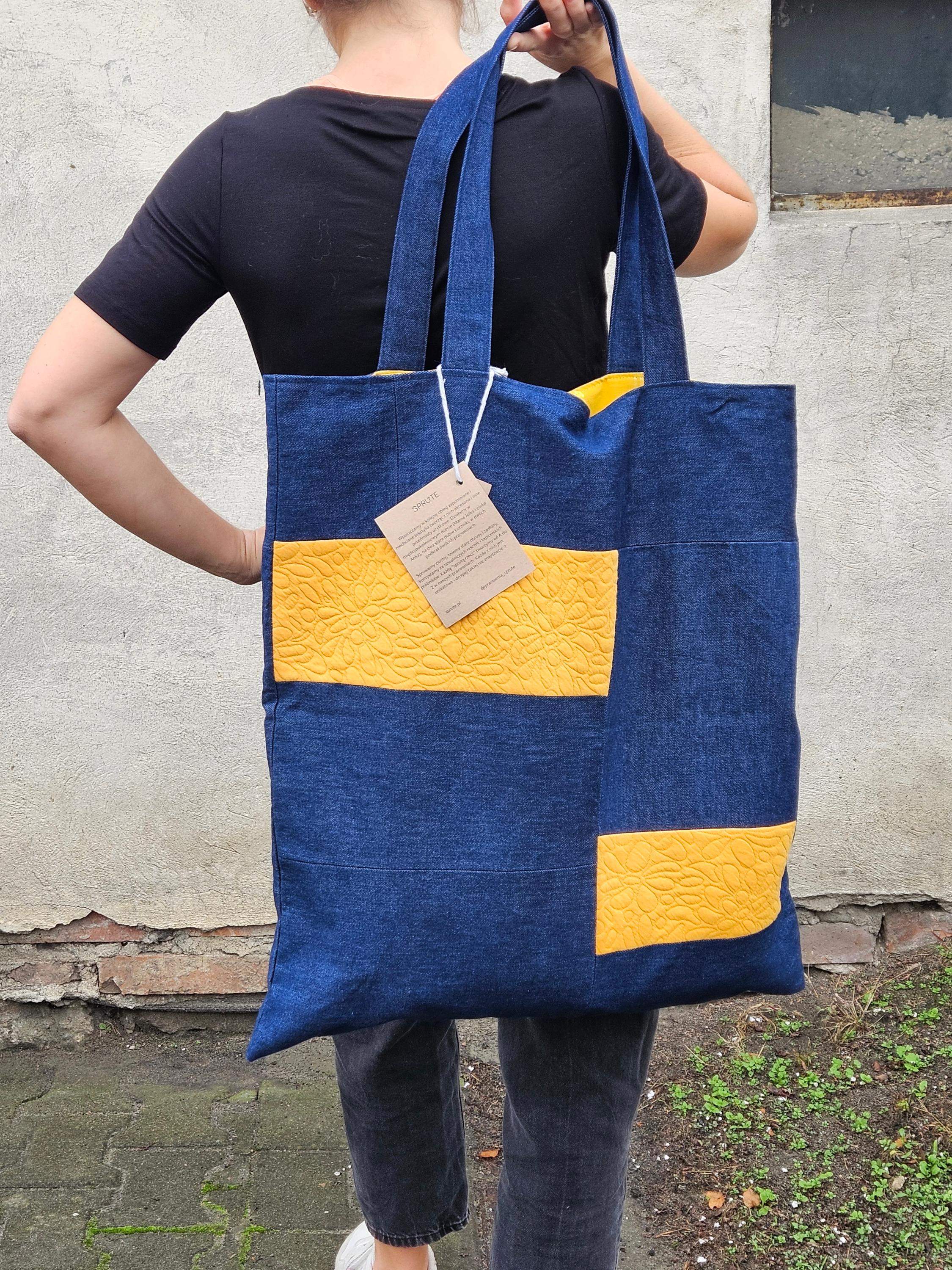 Torba king size żółty-jeans 5