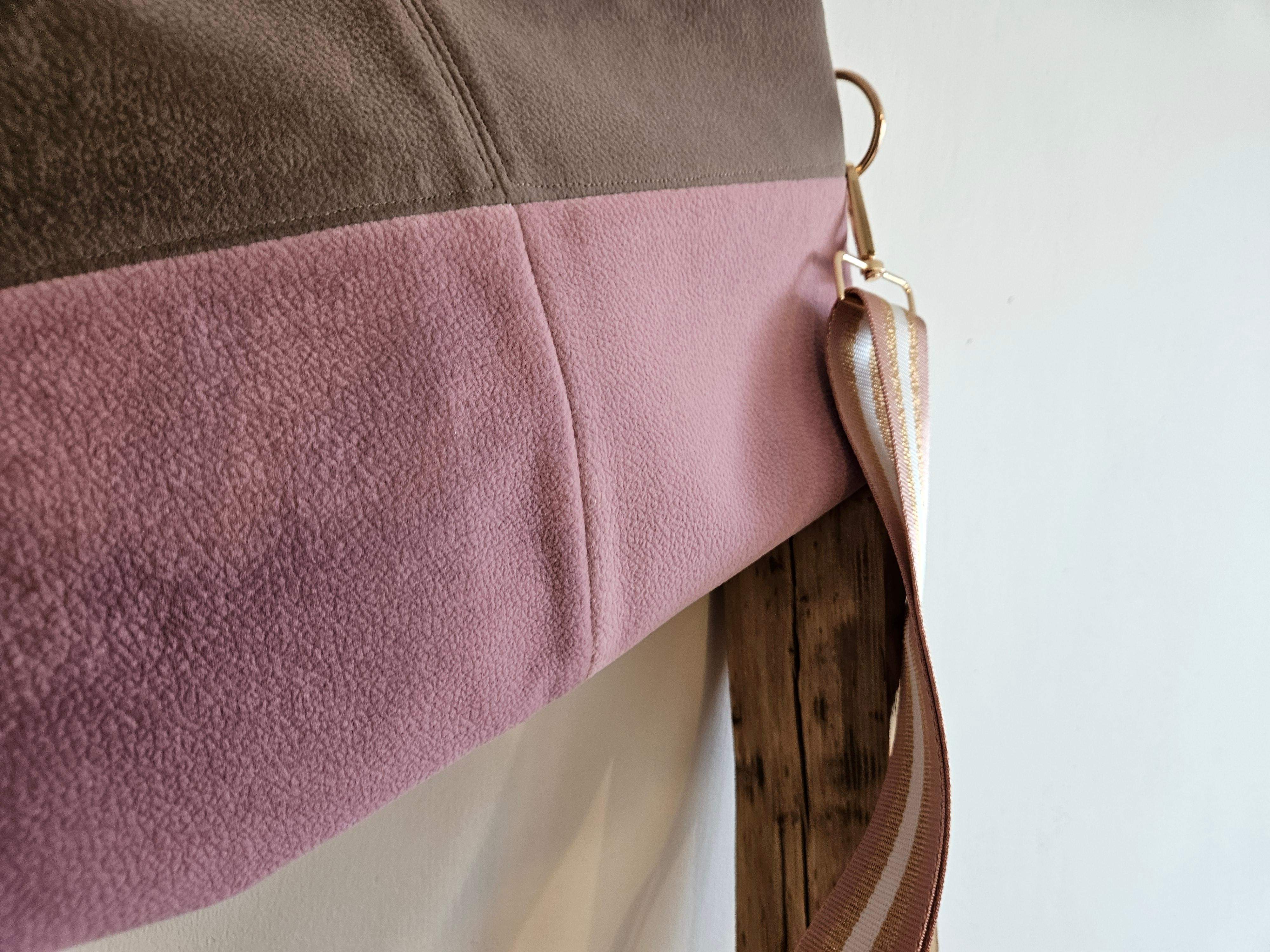 Torebka pudrowy-brąz 3