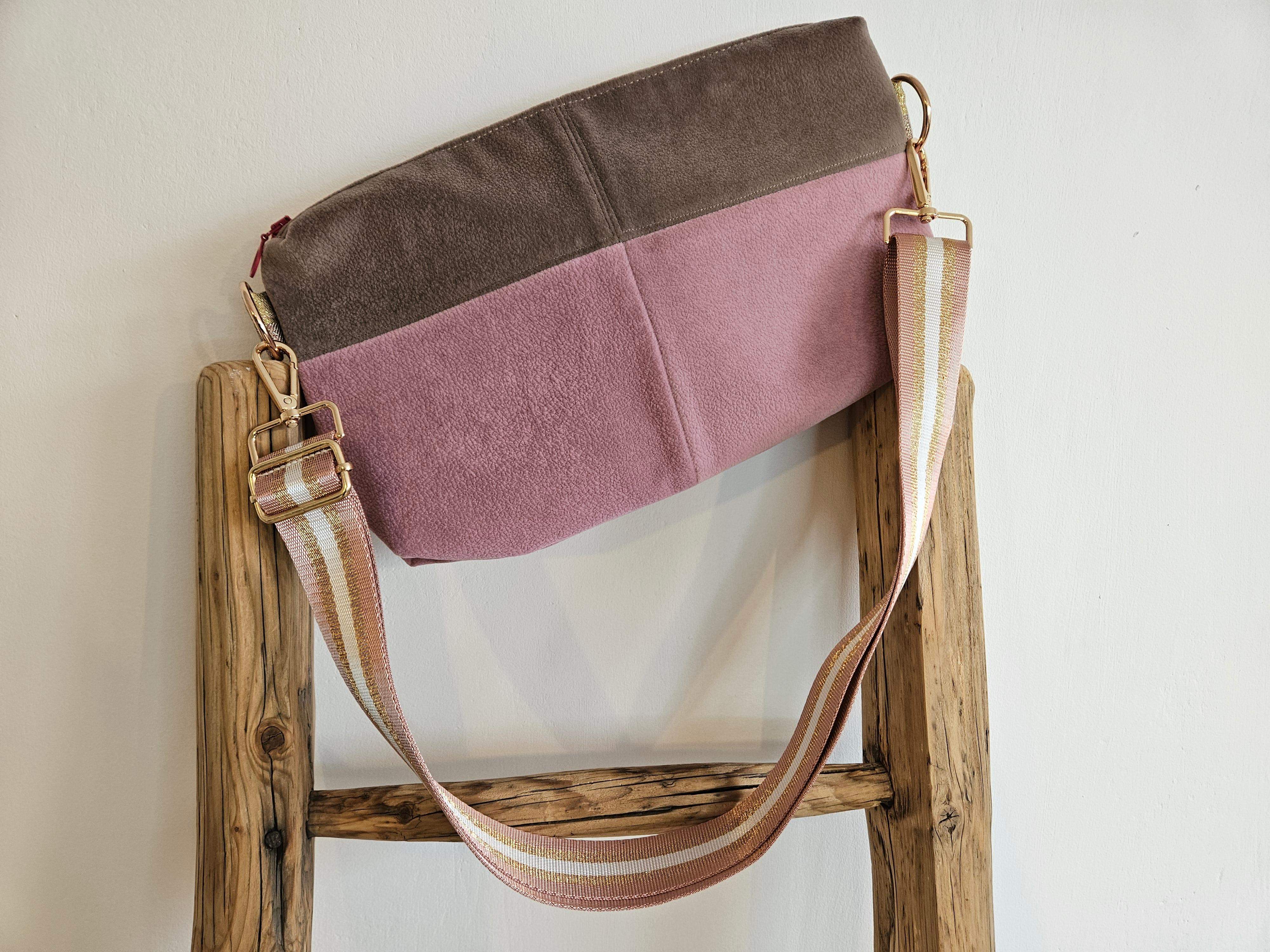 Torebka pudrowy-brąz 1