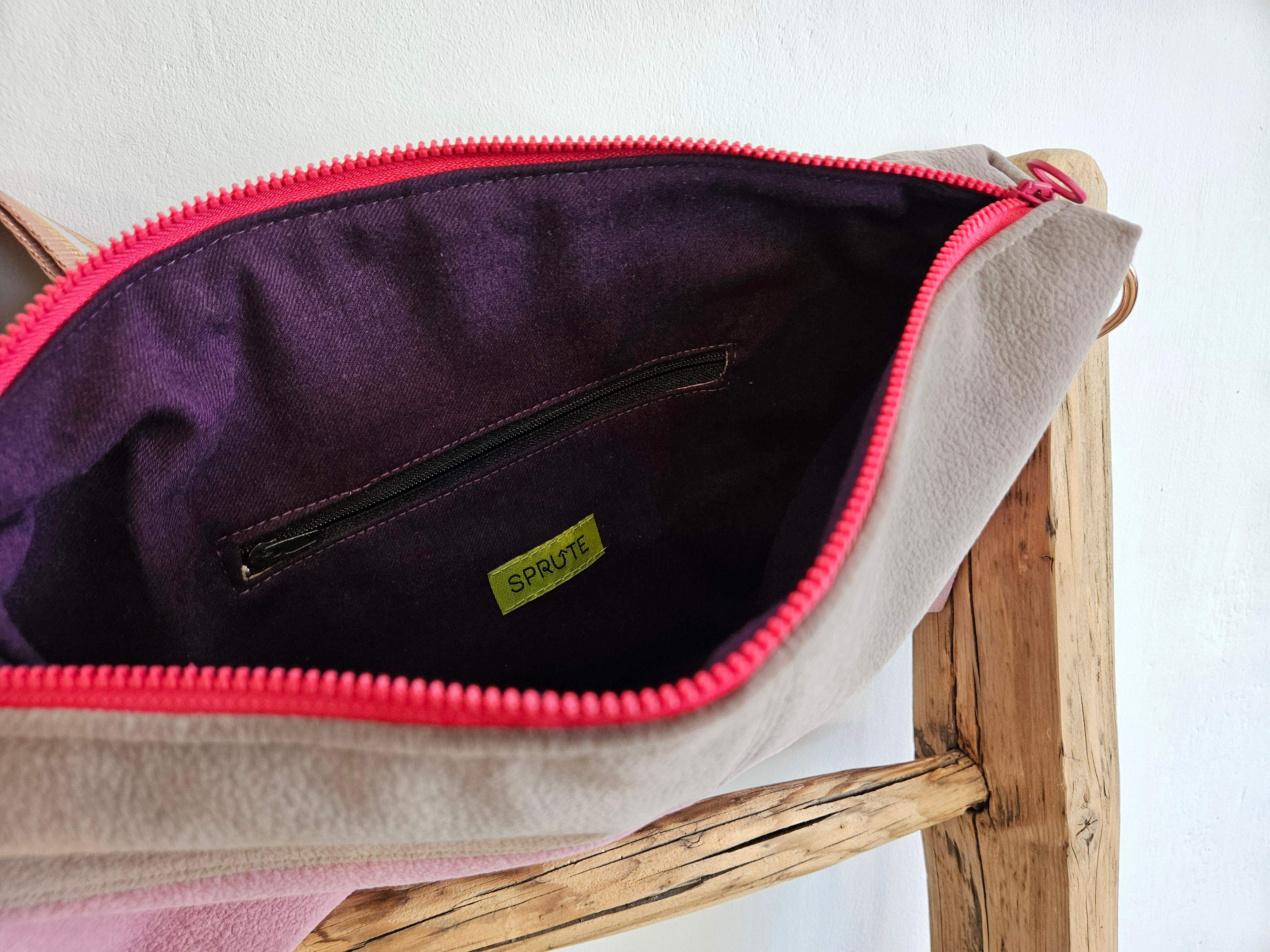 Torebka pudrowy-brąz 4