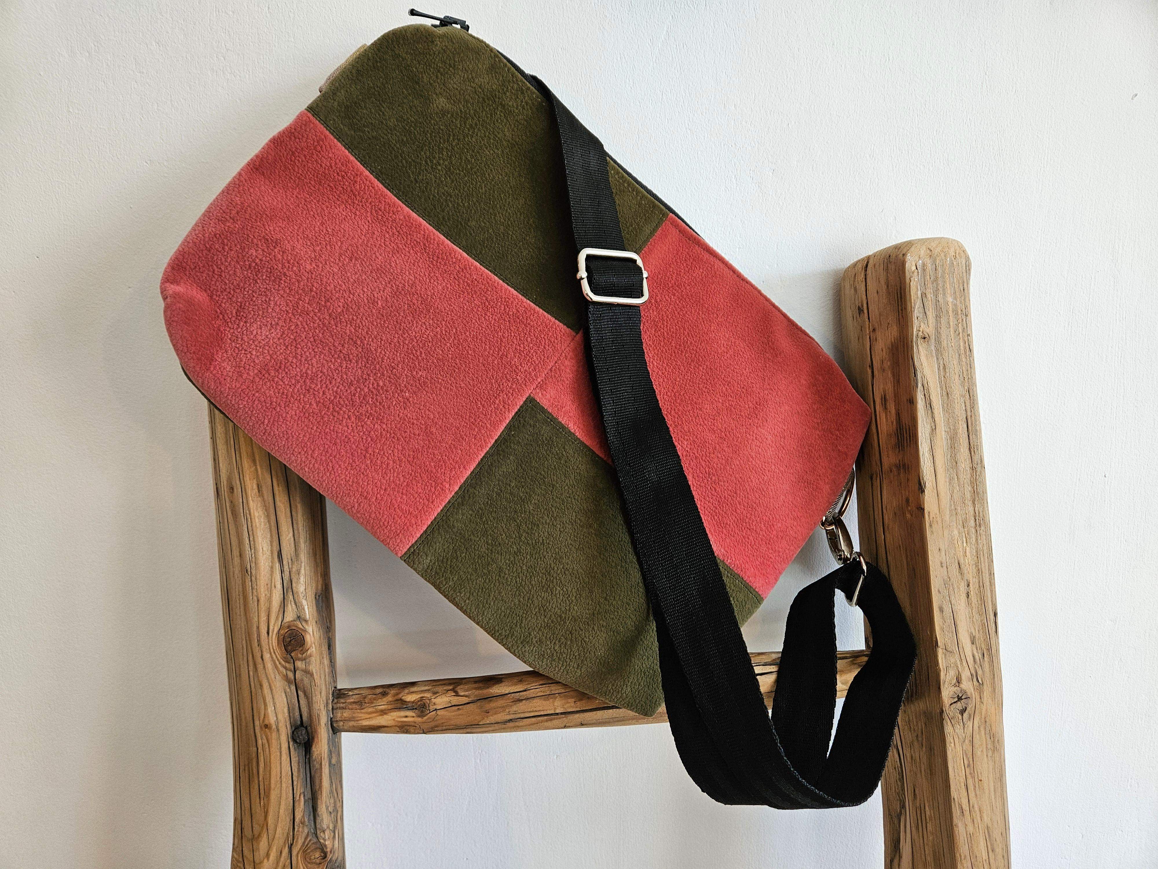 Torebka brąz-malina 1