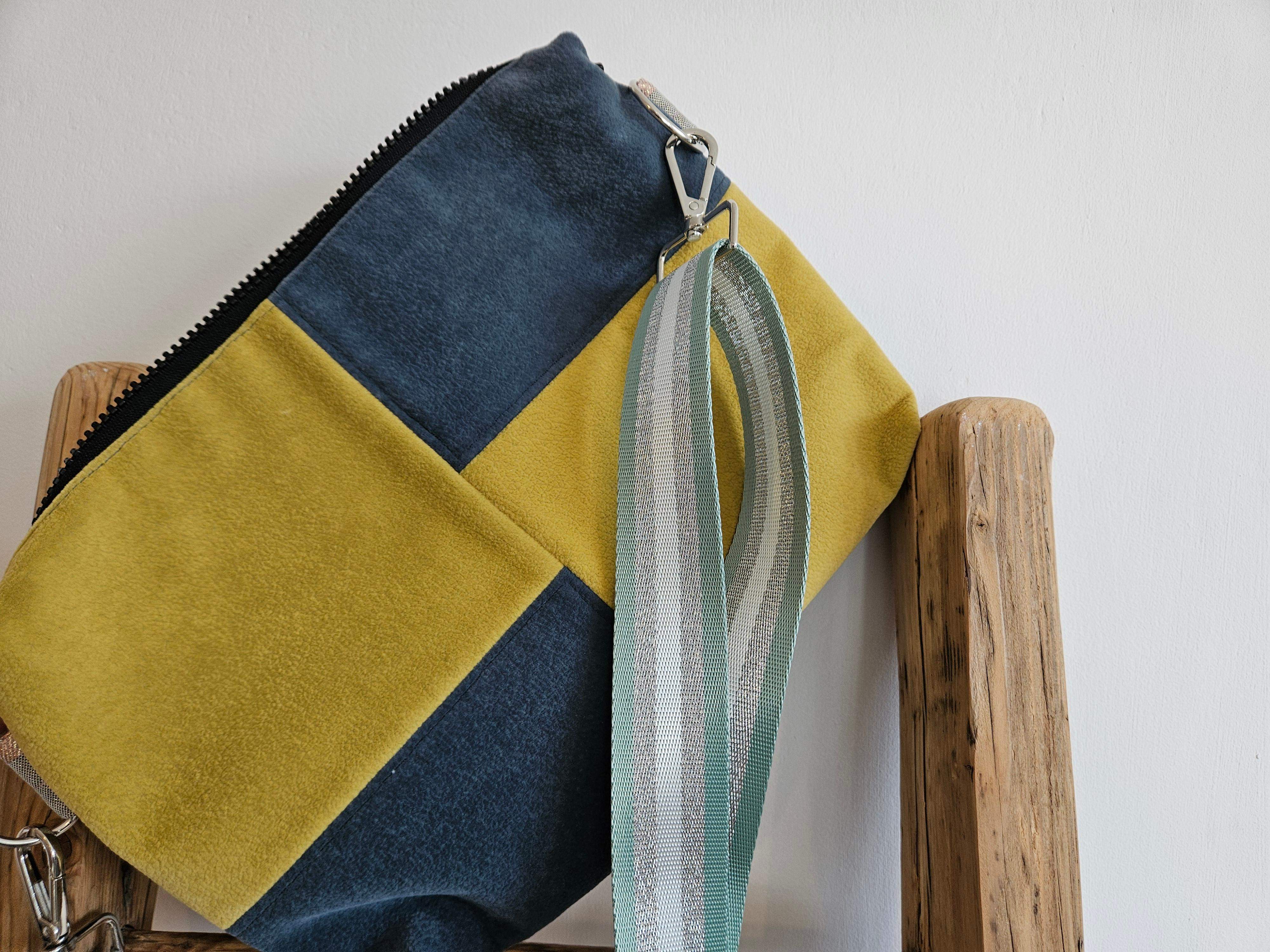 Torebka żółty-granat 2