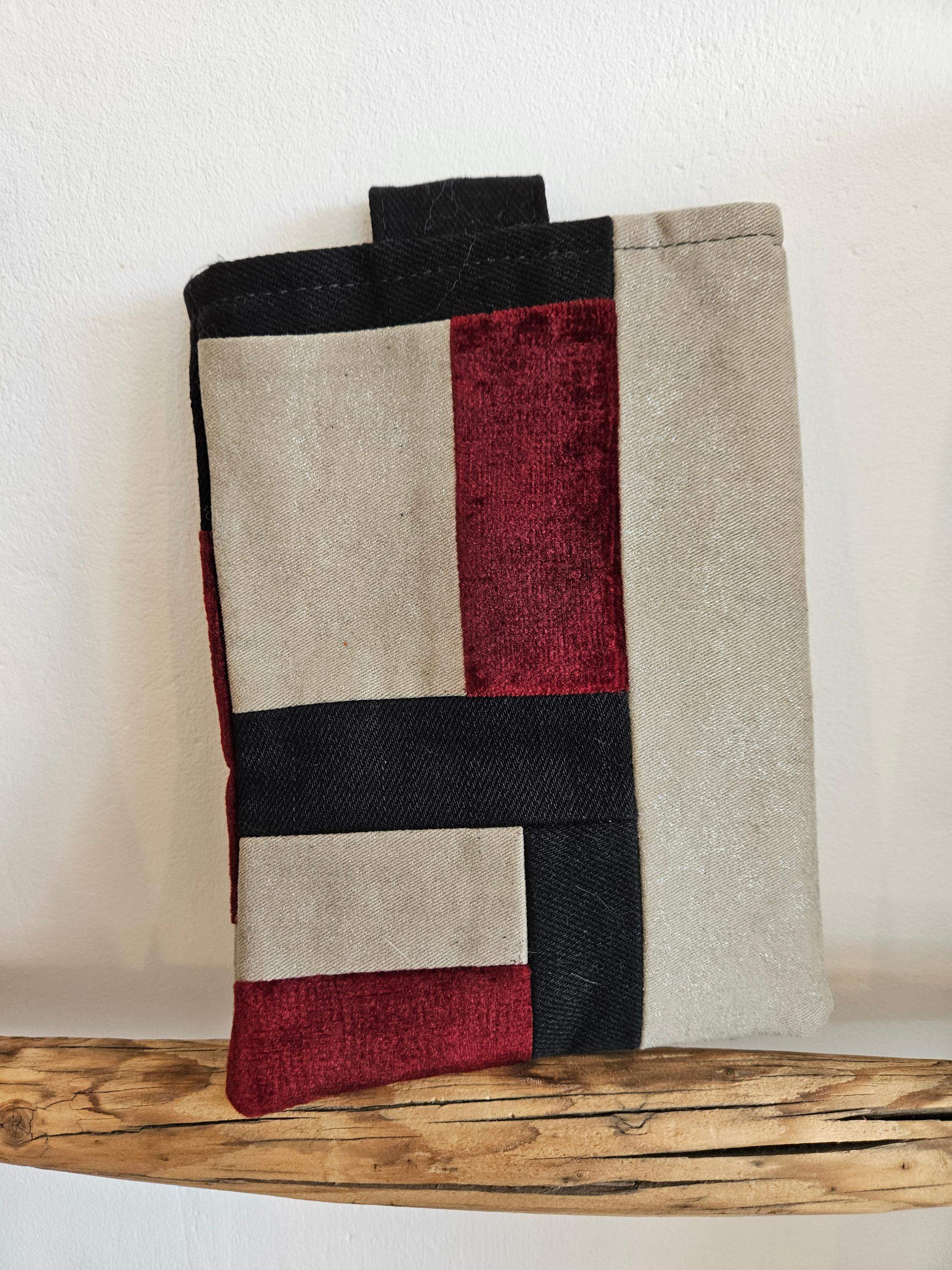 Etui na paszport czarny-bordo 1