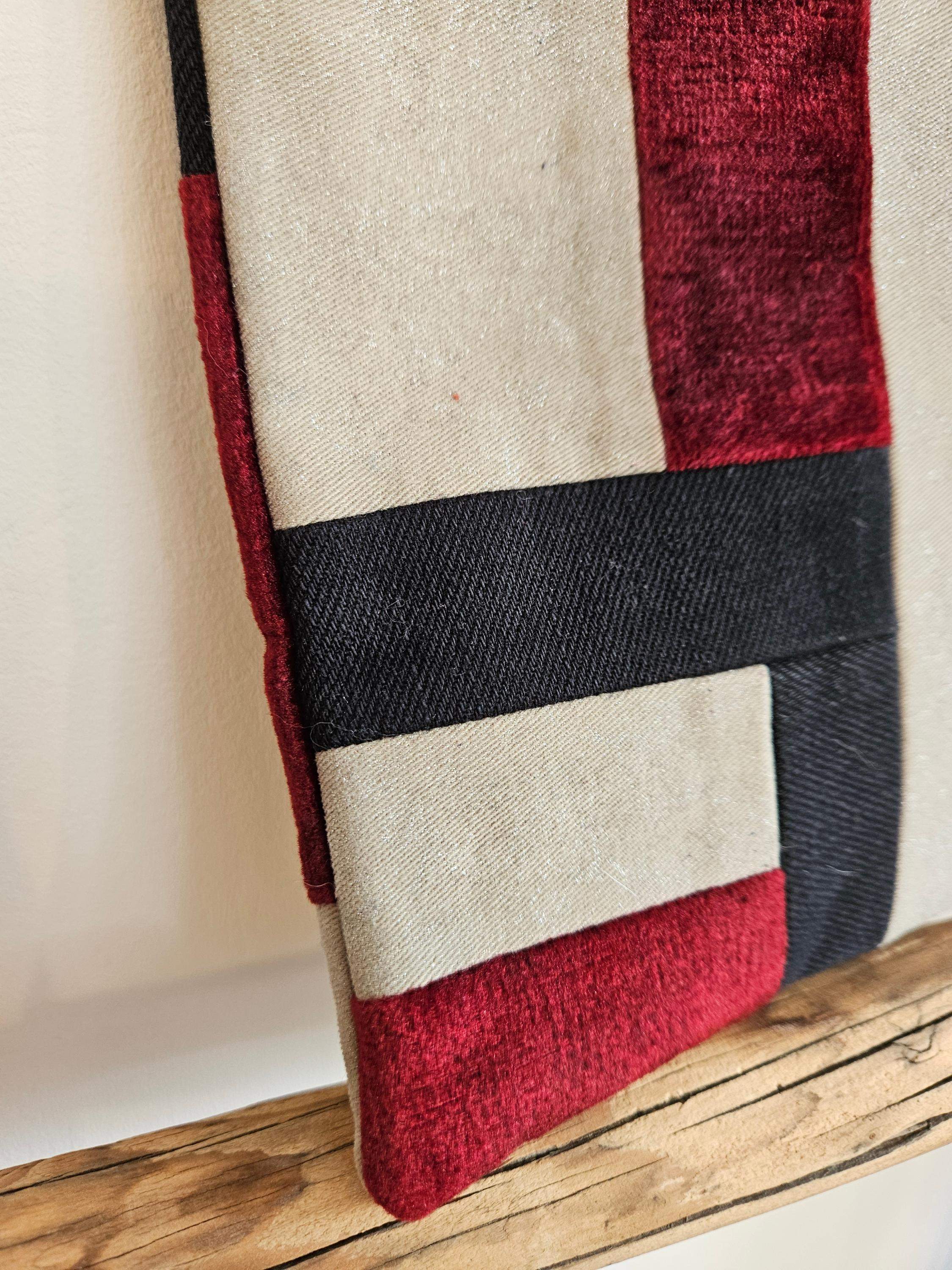 Etui na paszport czarny-bordo 2