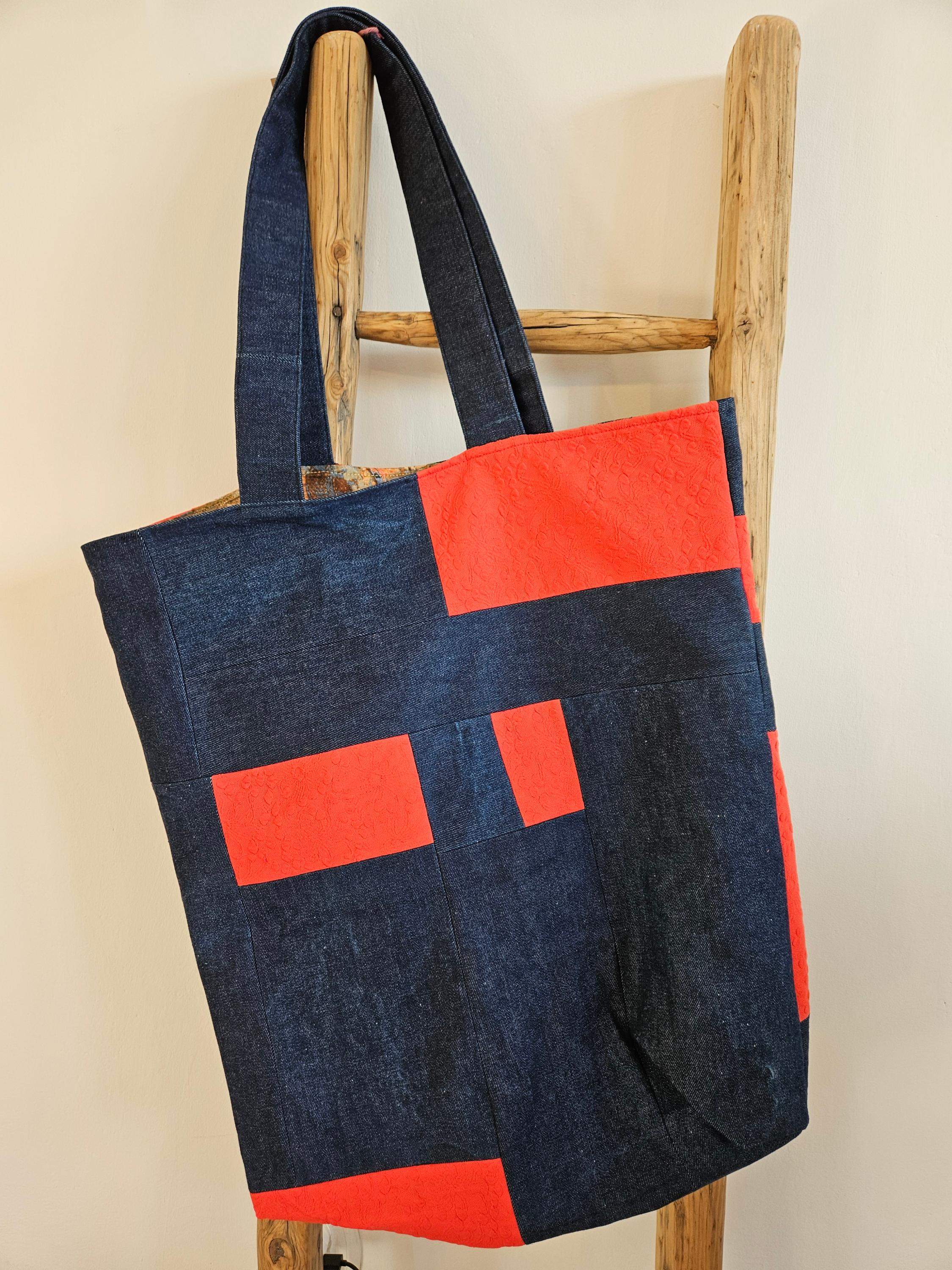 Torba king size jeans-pomarańcz 0