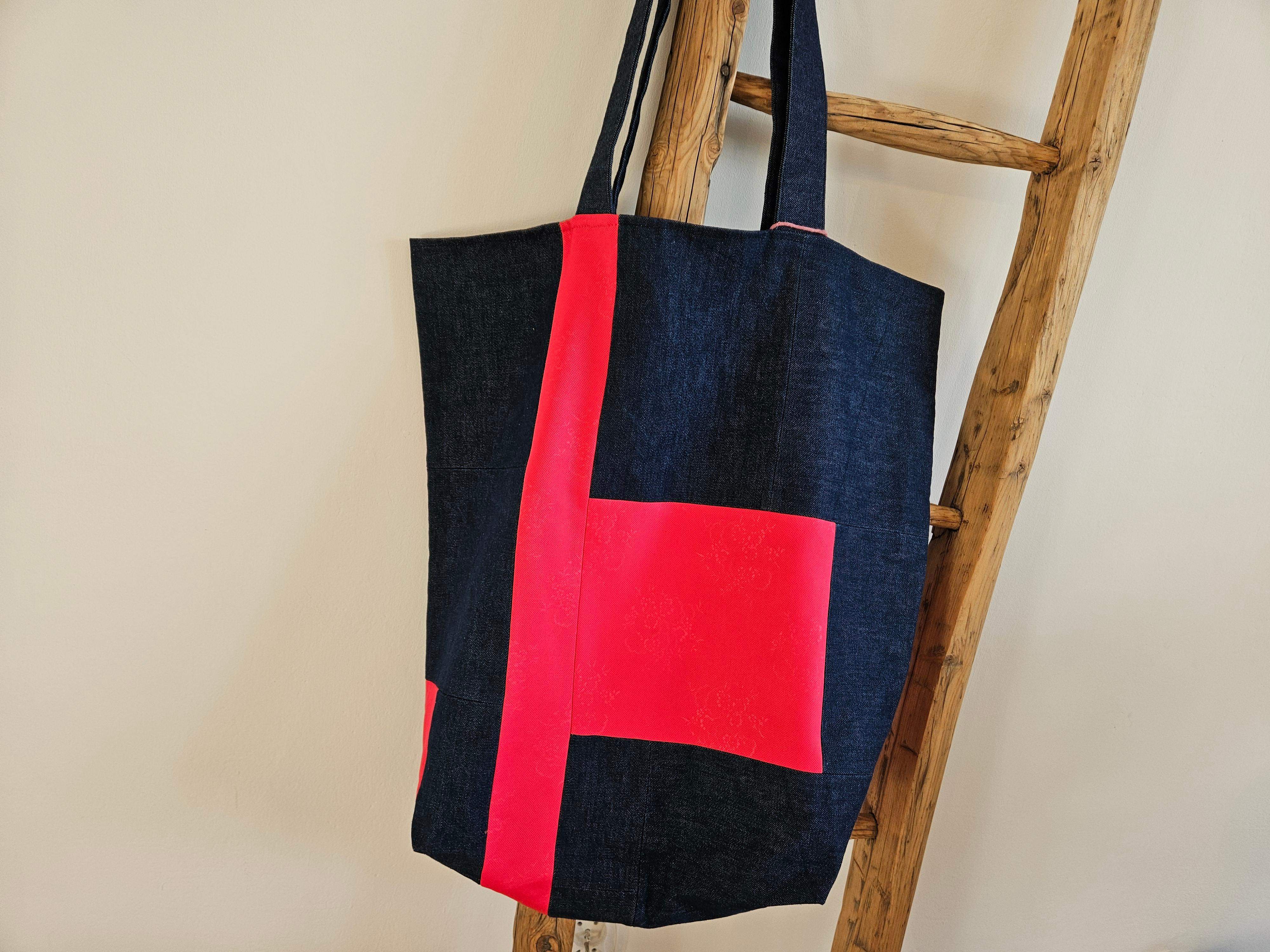 Torba king size jeans-róż 0