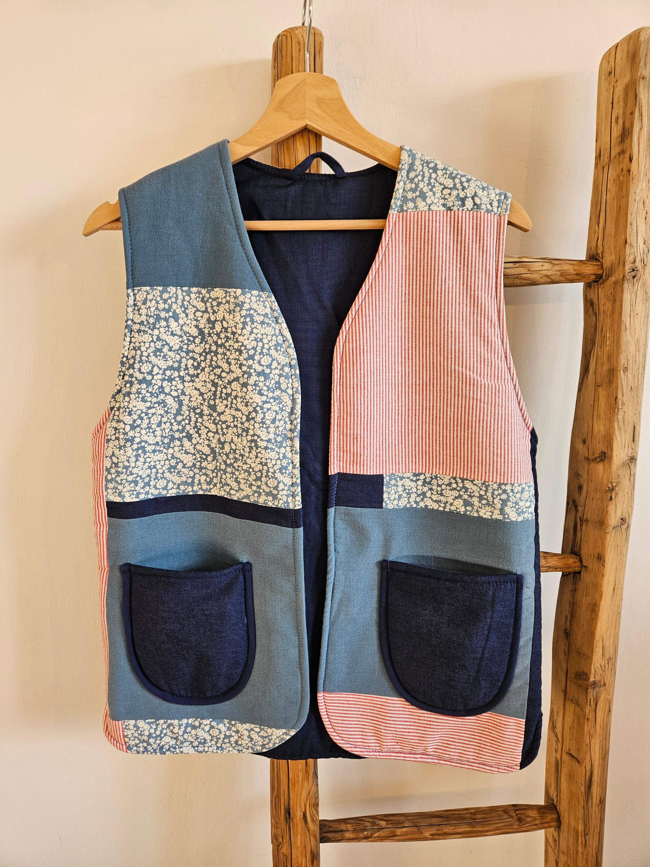 Kamizelka niebieski-róż 0