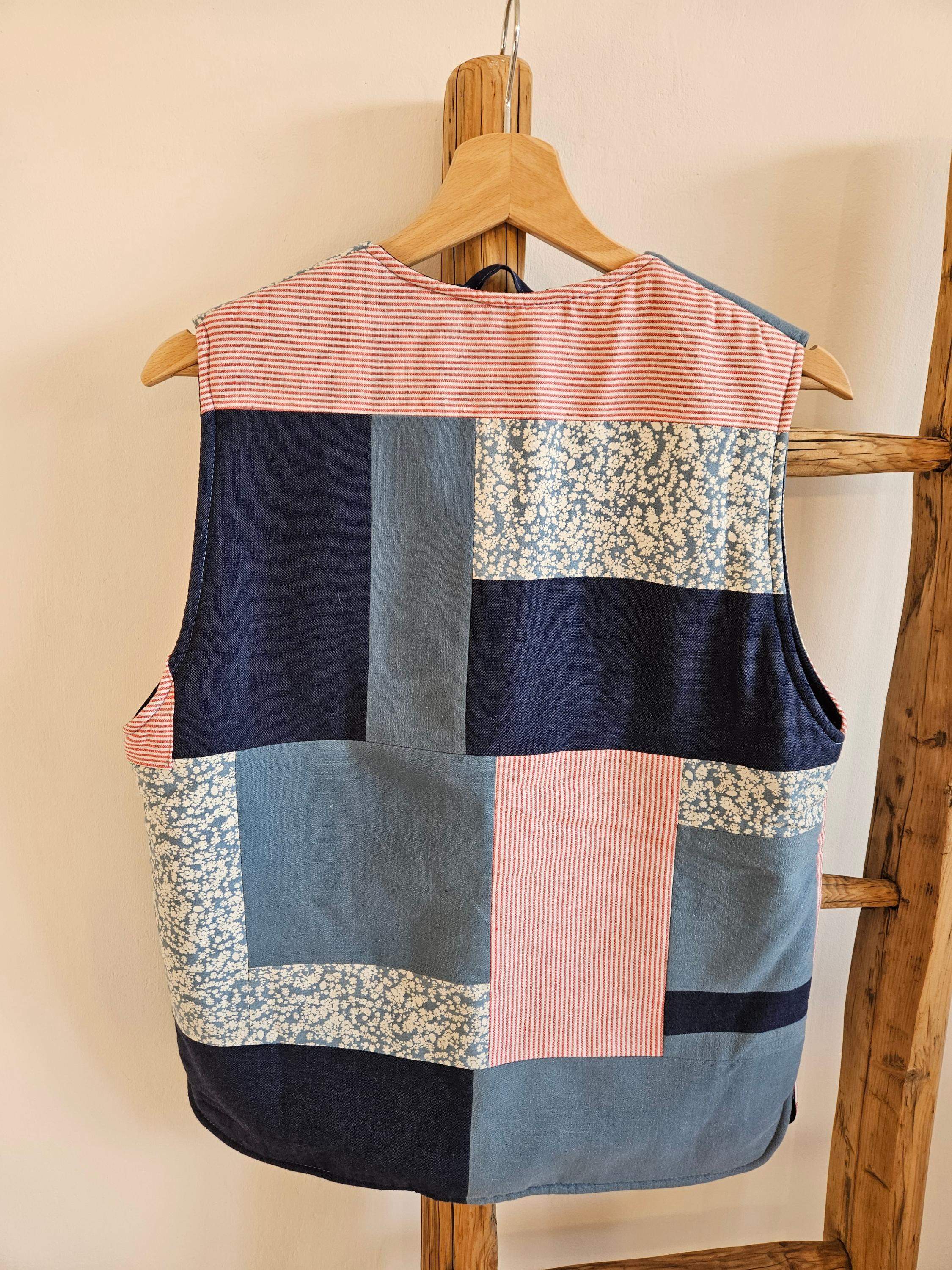 Kamizelka niebieski-róż 1