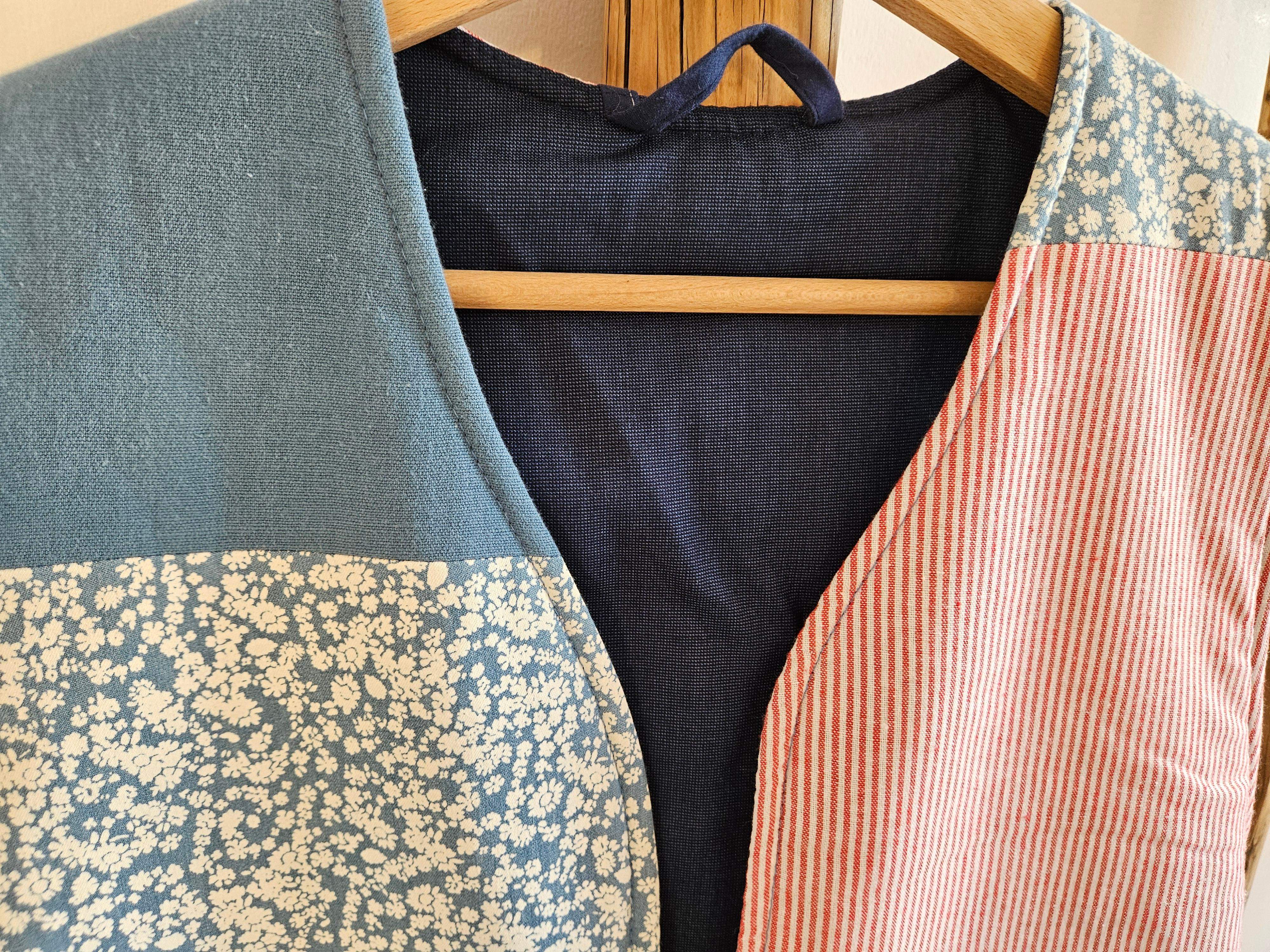 Kamizelka niebieski-róż 3