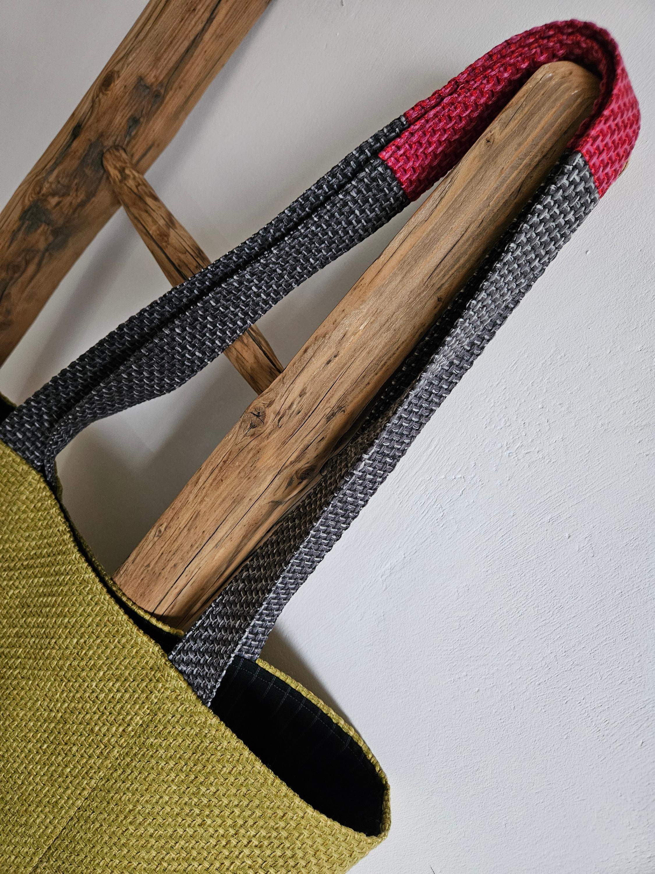 Torba tapicerska zieleń-szary-róż 1