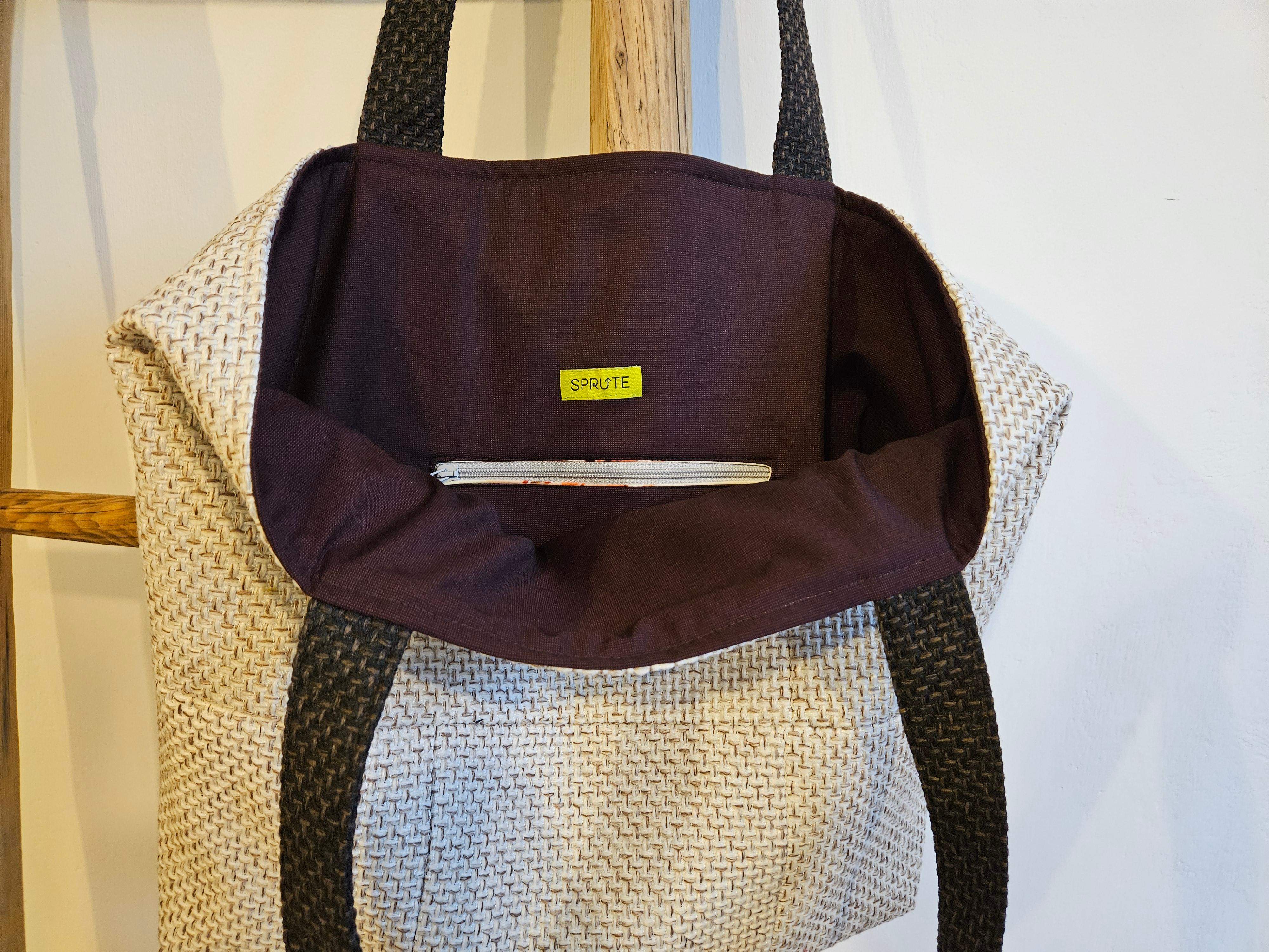 Torba tapicerska biała-brąz 2