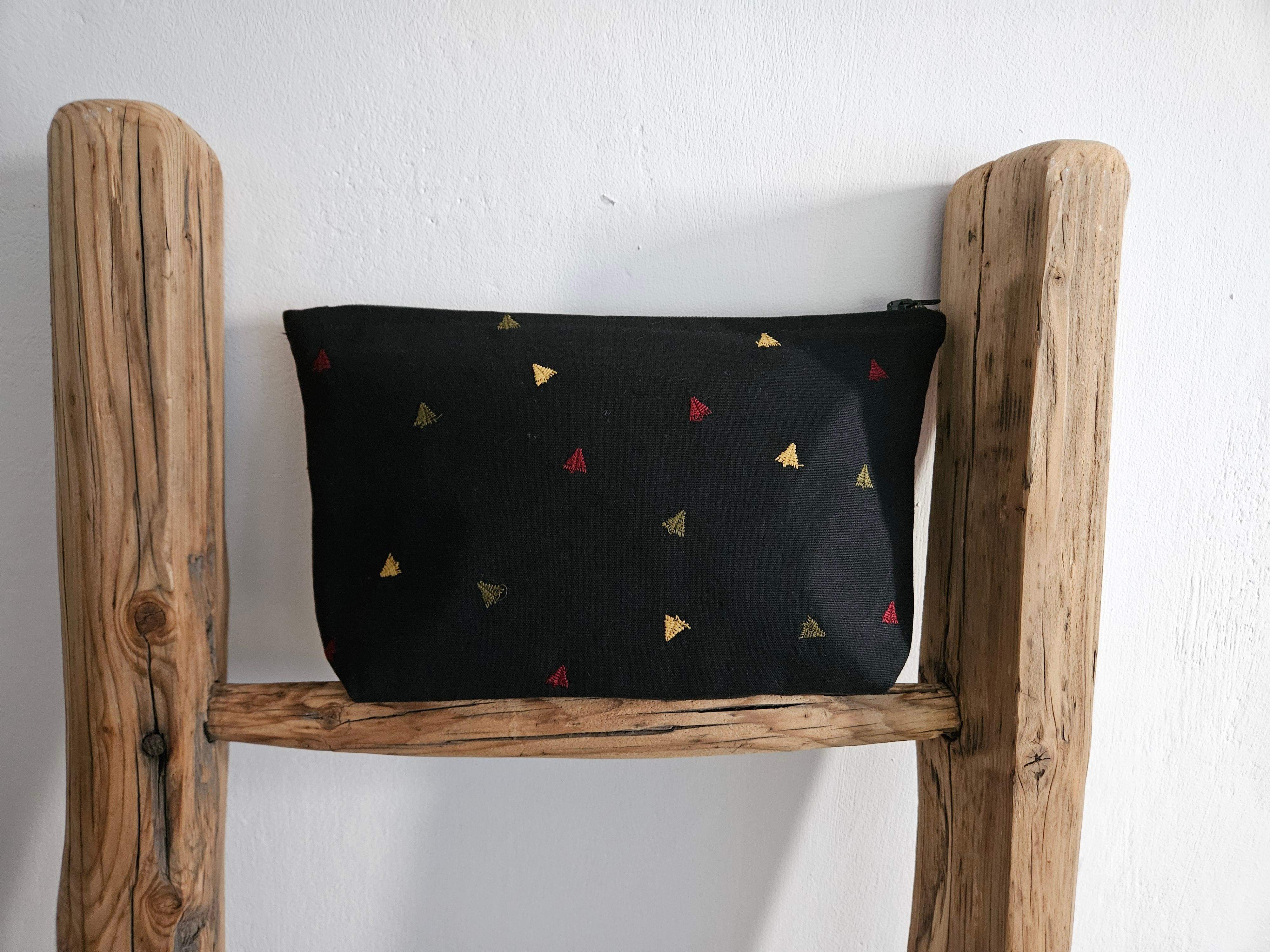 Kosmetyczka czarna trójkąty 0