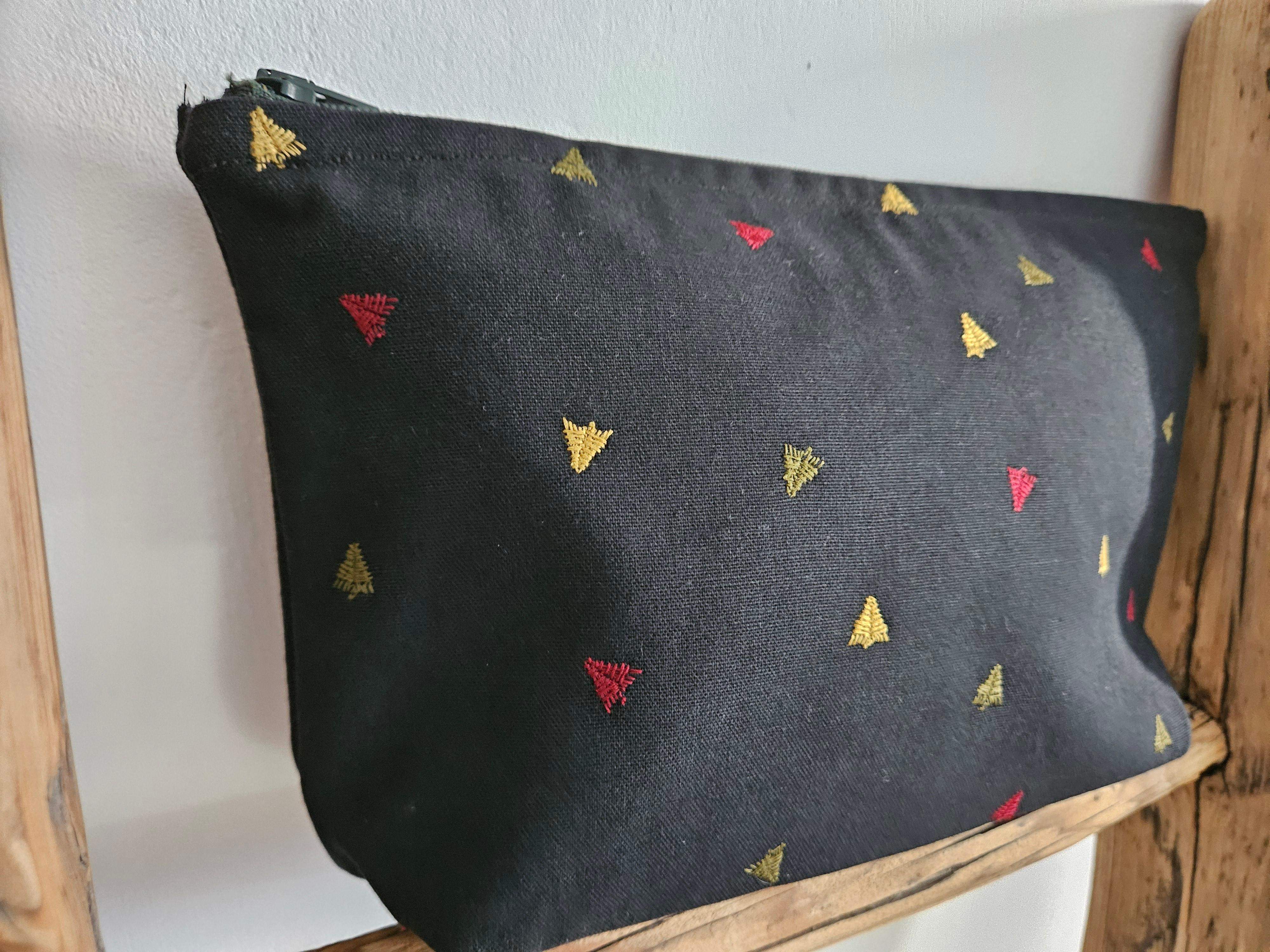 Kosmetyczka czarna trójkąty 2