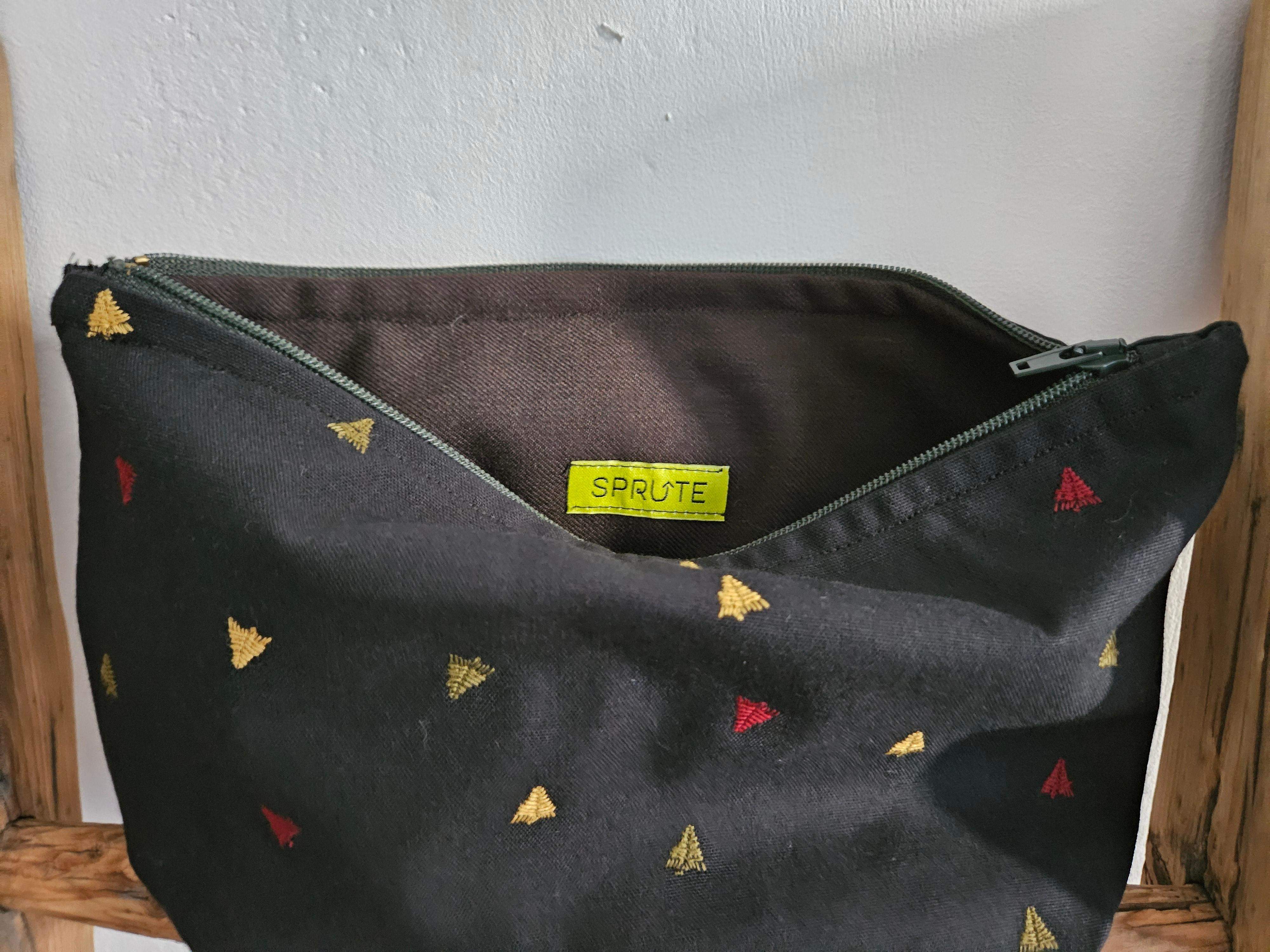 Kosmetyczka czarna trójkąty 3