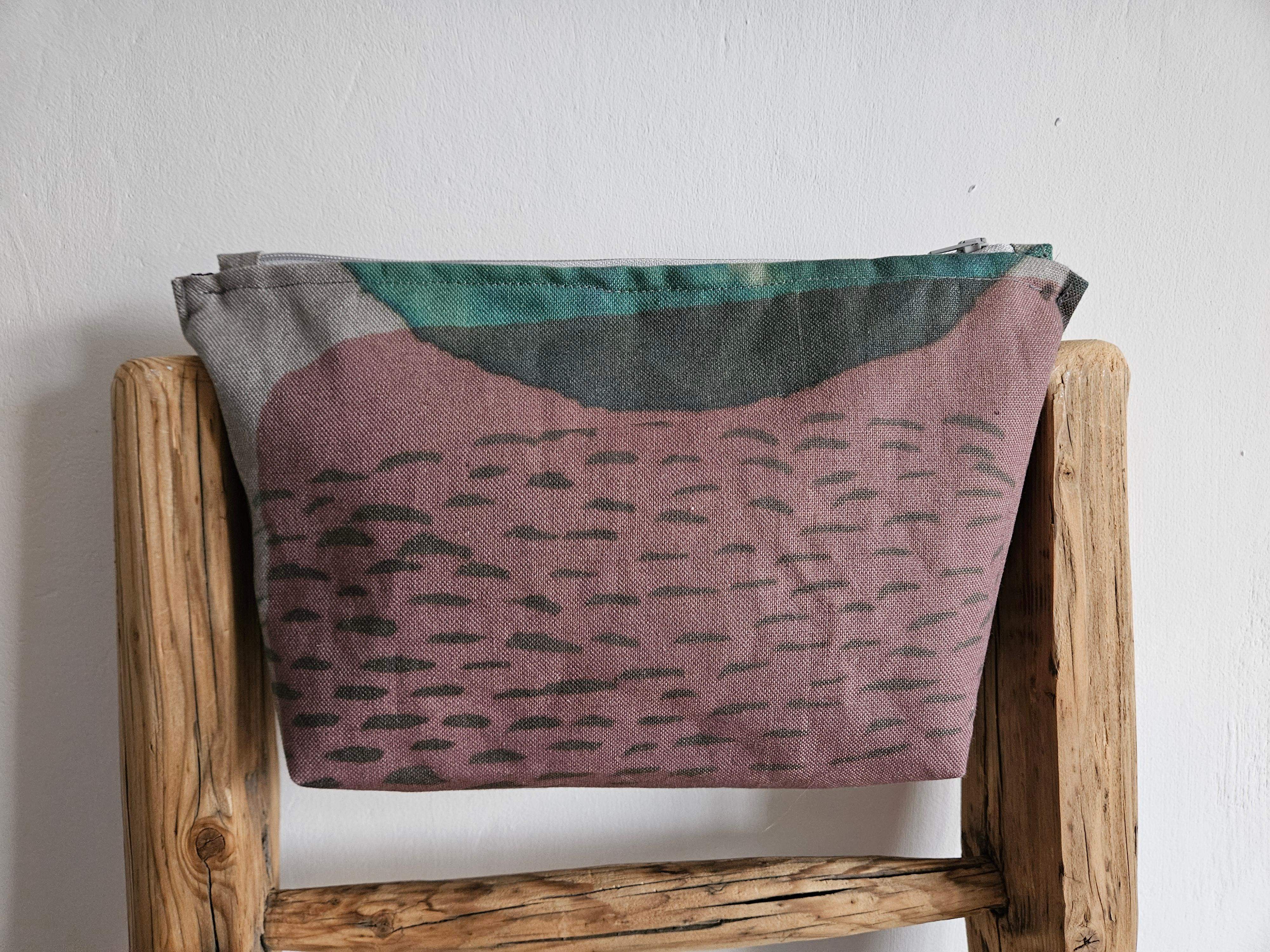 Kosmetyczka szaro-różowa 1