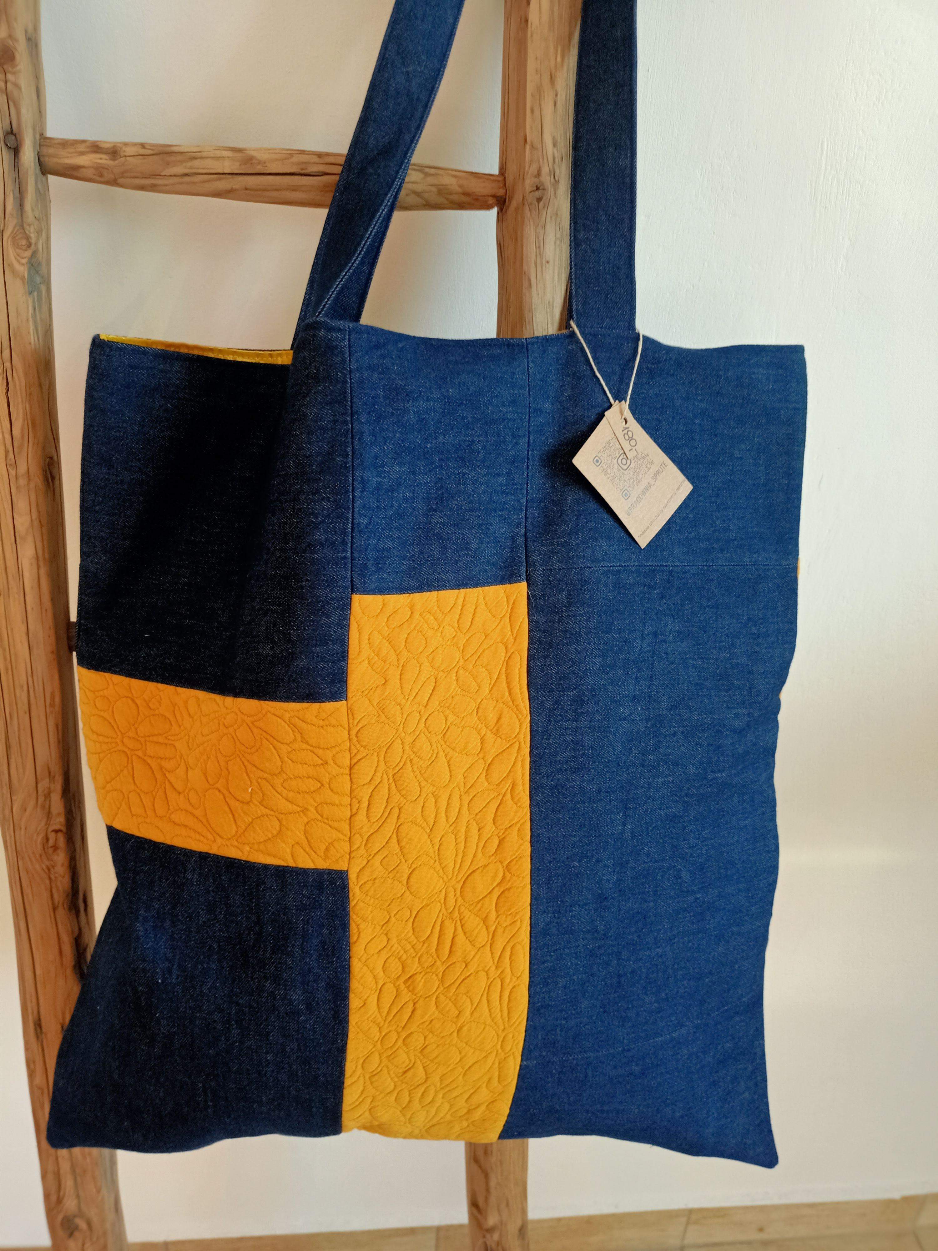 Torba king size żółty-jeans 0