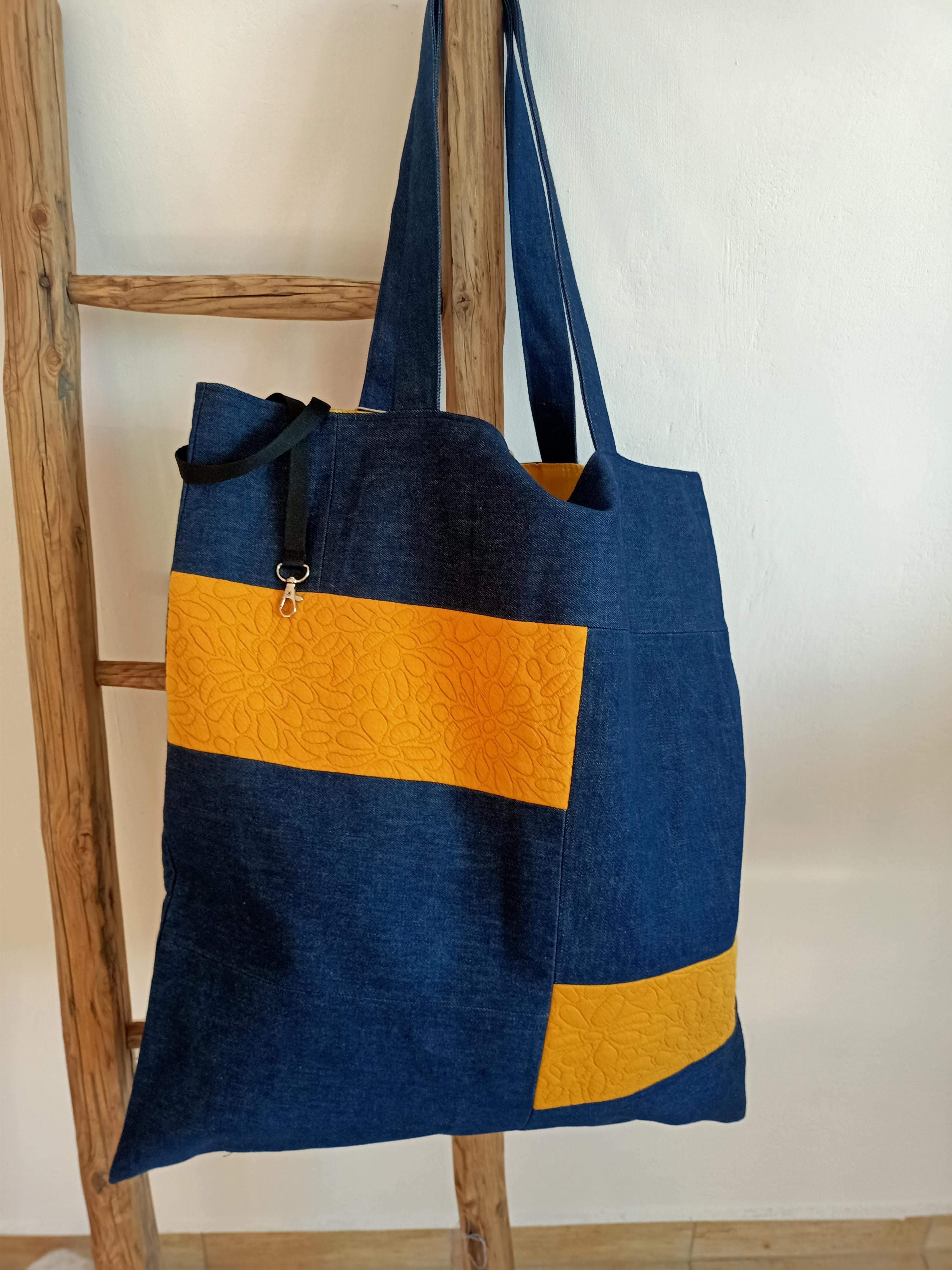 Torba king size żółty-jeans 1