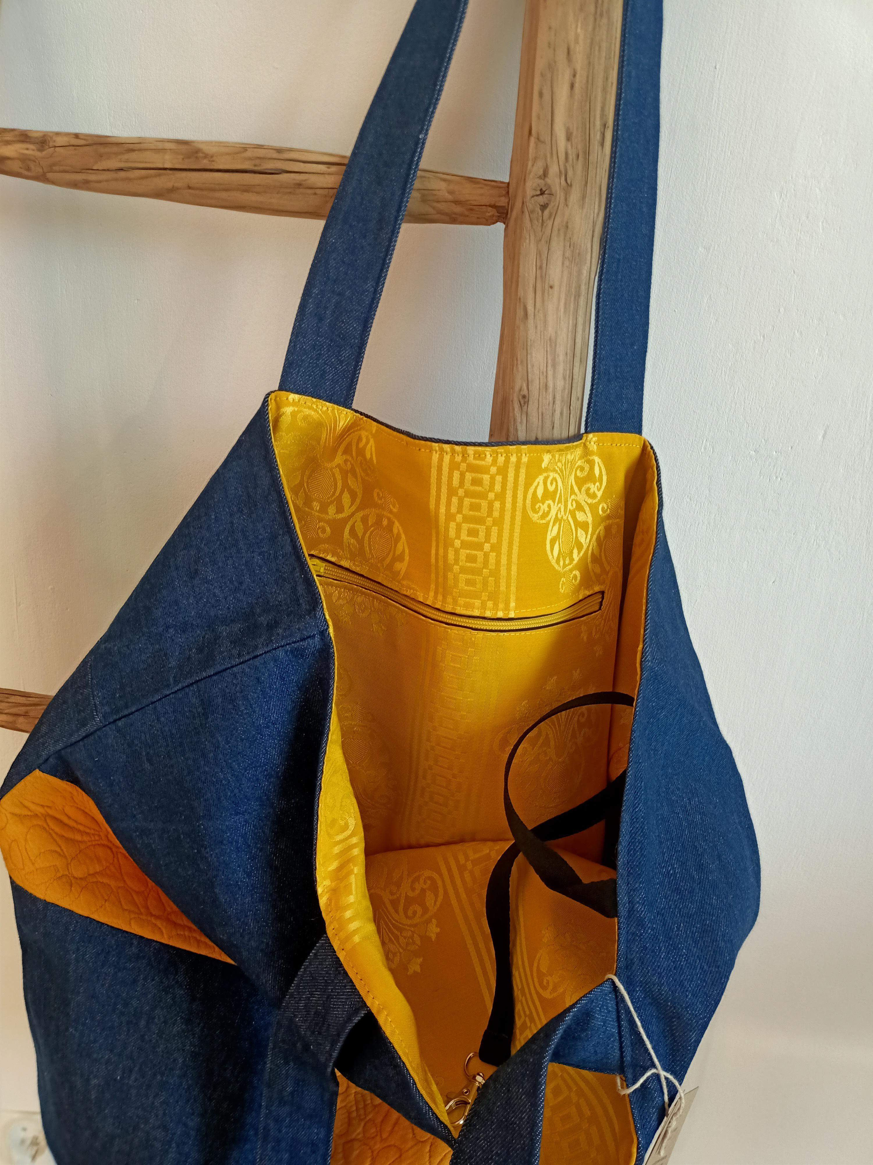 Torba king size żółty-jeans 3