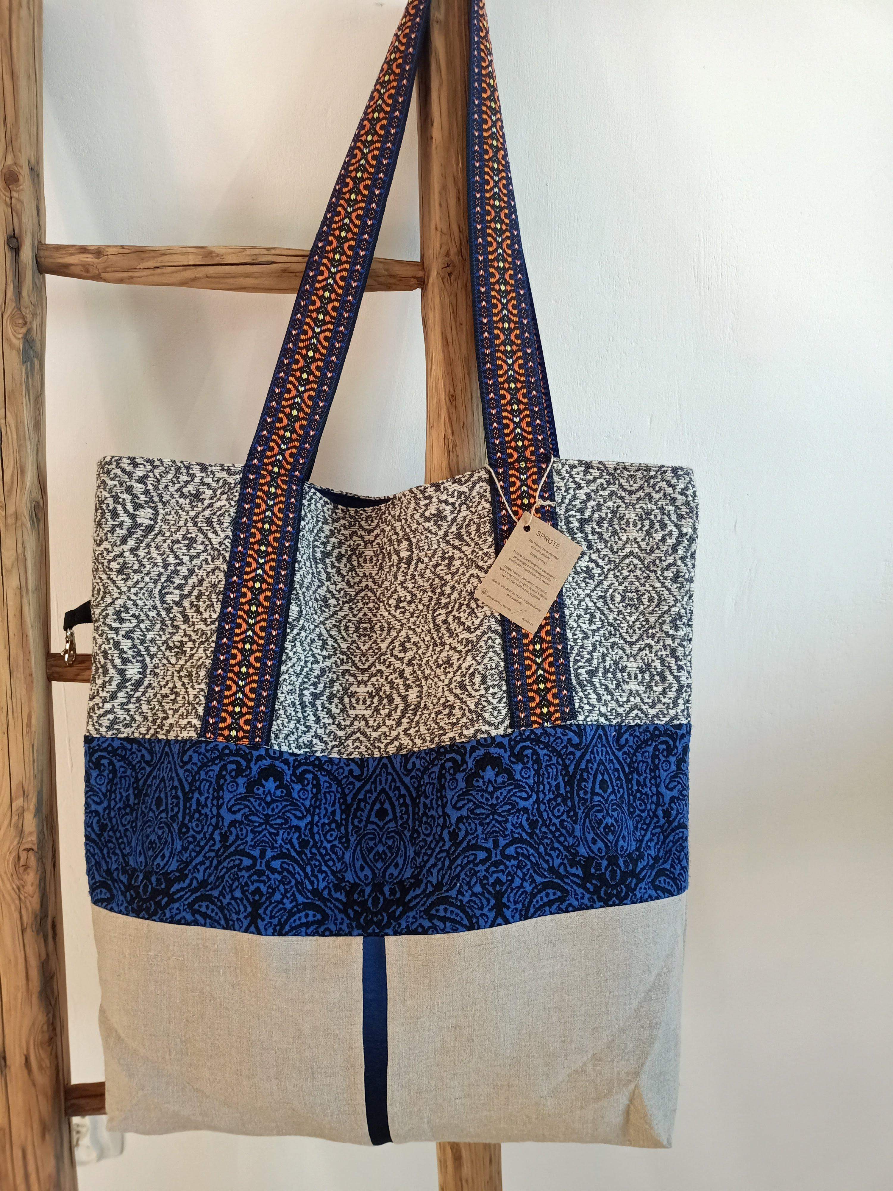 Torba lniana piękne wzory 0