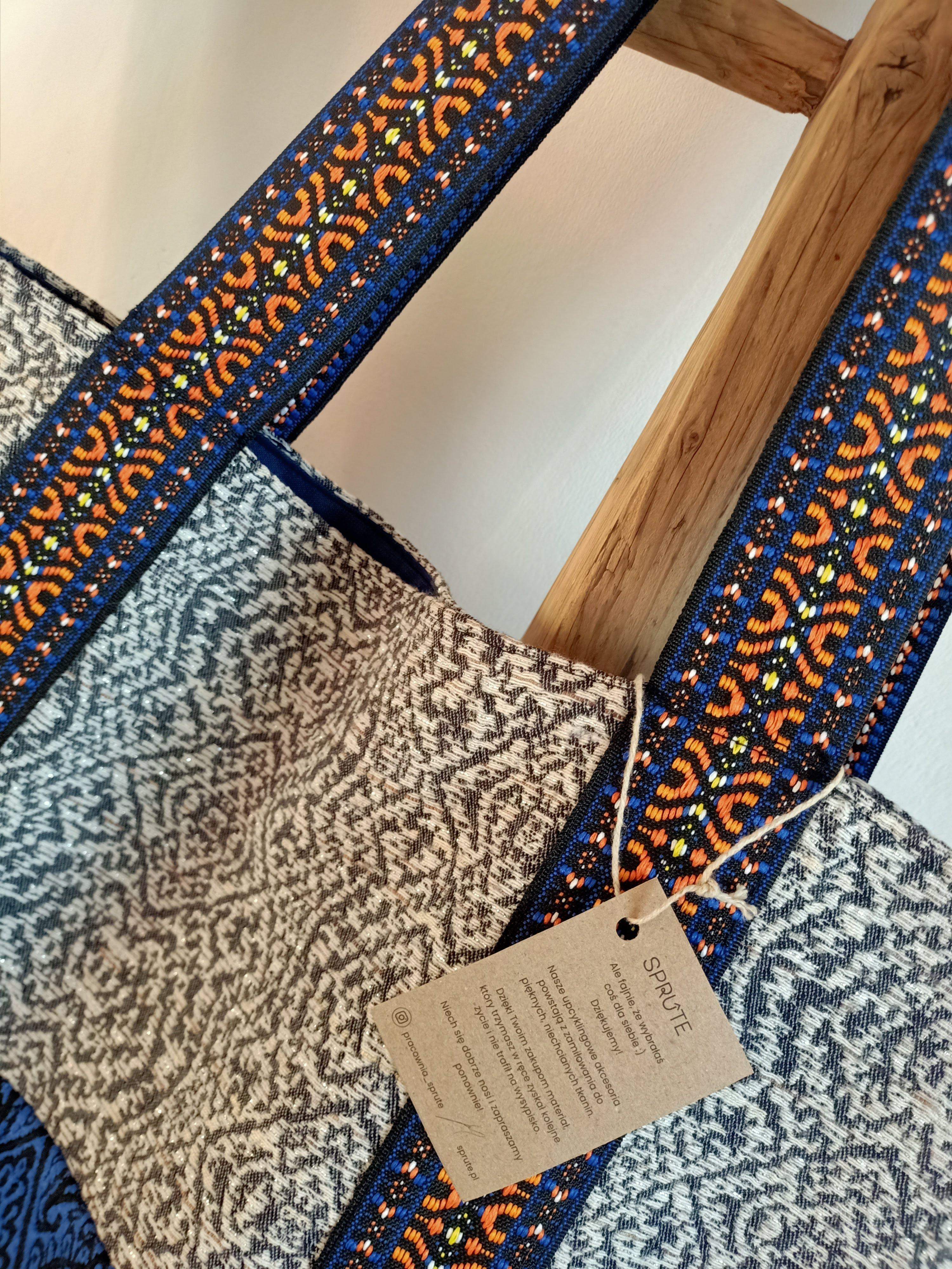 Torba lniana piękne wzory 3