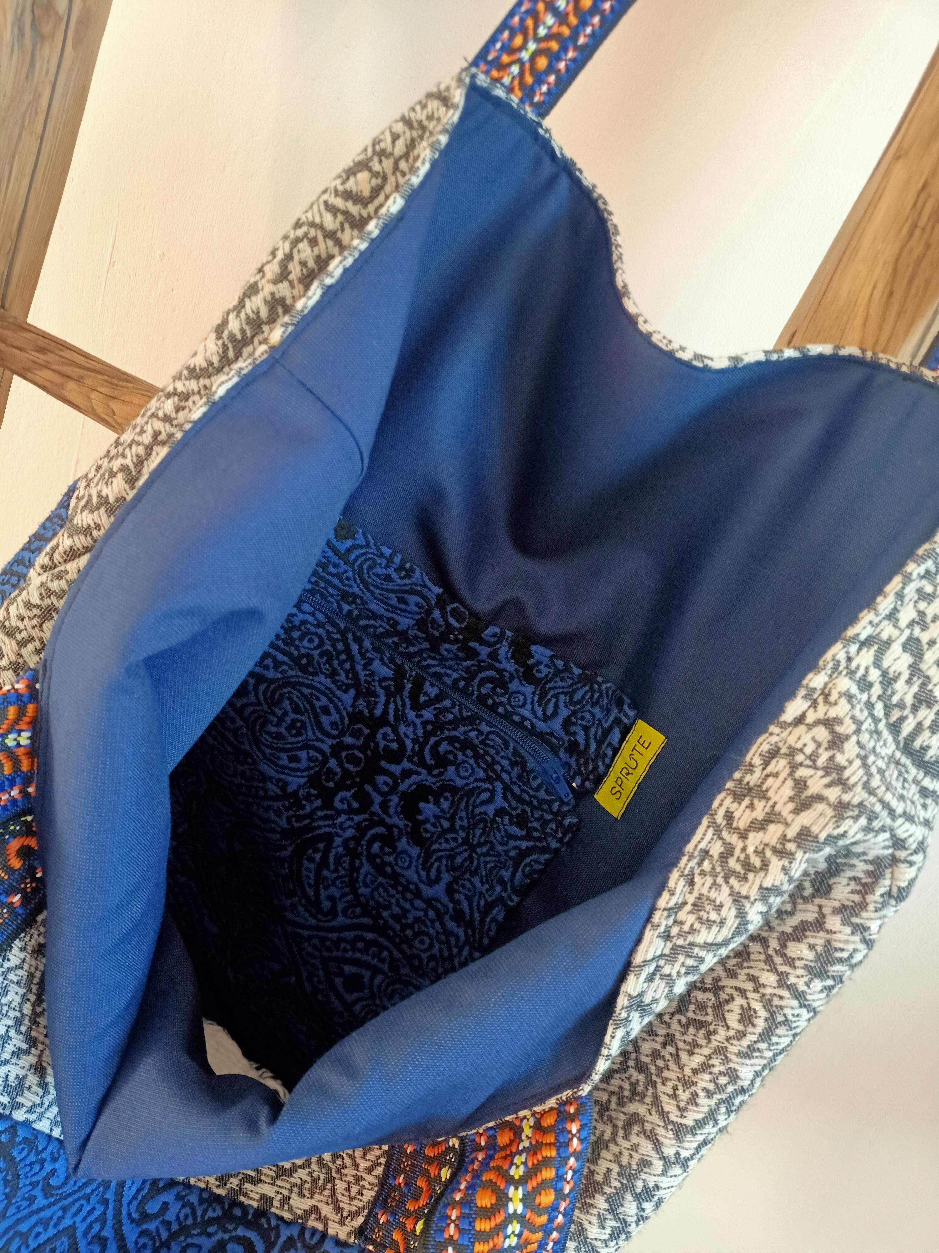 Torba lniana piękne wzory 4